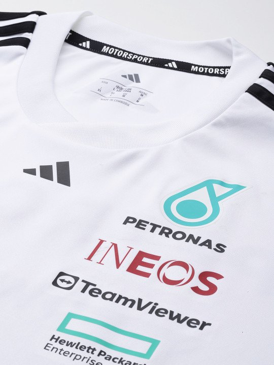 ADIDAS Typography Printed Mercedes AMG Petronas Formula One T-shirt