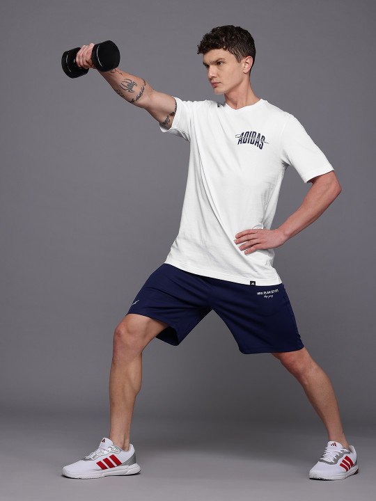 ADIDAS Printed Pure Cotton T-shirt