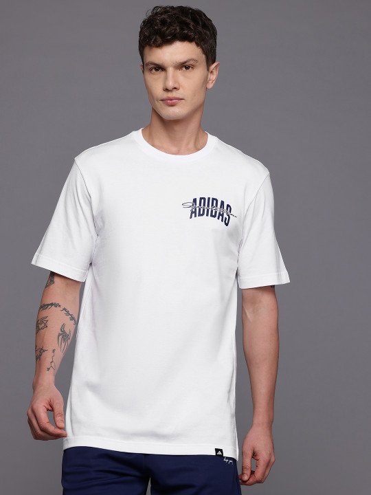 ADIDAS Printed Pure Cotton T-shirt
