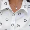 Oversized Fit Printed Spread Collar Casual Shirt
