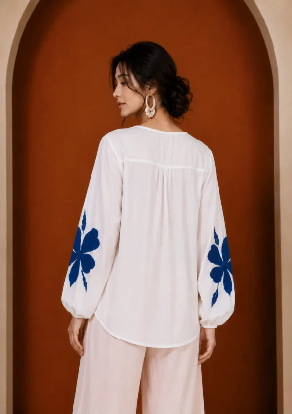DIWAKAR Casual Balloon Sleeve Floral Print Women