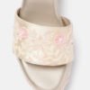 House of Pataudi Embellished Floral Wedge Heels