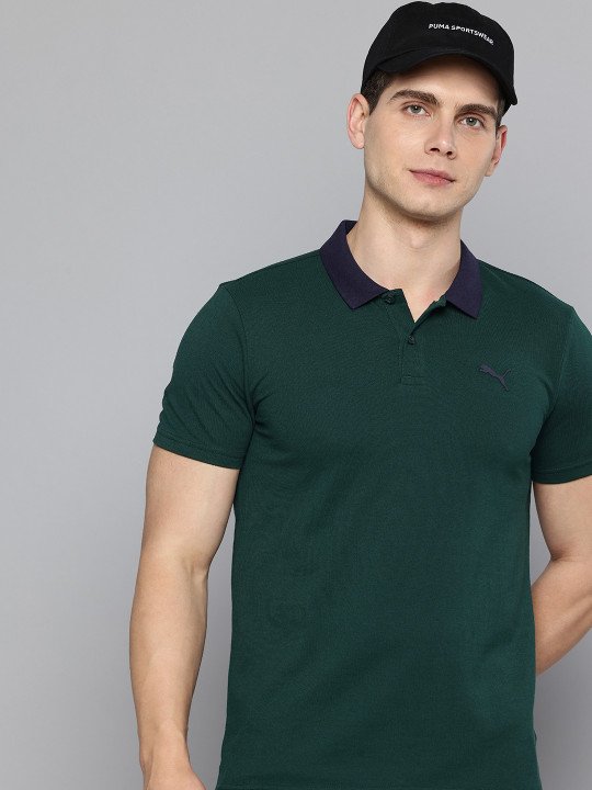 Puma ESS ELEVATED Slim Fit Polo Collar T-shirt