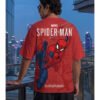 VEIRDO Men Spiderman Printed Pure Cotton T-shirt