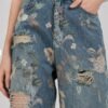 Suo Women Relaxed Fit Mid-Rise Highly Distressed Light Fade Jeans