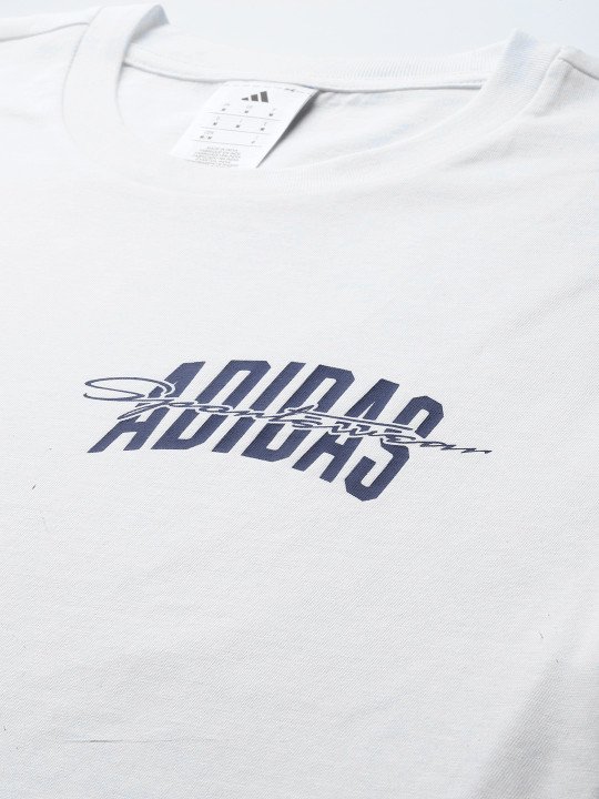 ADIDAS Printed Pure Cotton T-shirt