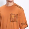 Bewakoof Men's Orange Sippin Sun Graphic Printed Oversized T-shirt