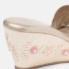 House of Pataudi Embellished Floral Wedge Heels