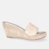 House of Pataudi Embellished Floral Wedge Heels