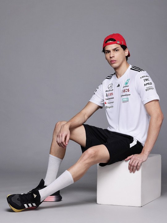 ADIDAS Typography Printed Mercedes AMG Petronas Formula One T-shirt