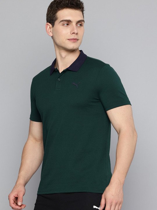 Puma ESS ELEVATED Slim Fit Polo Collar T-shirt