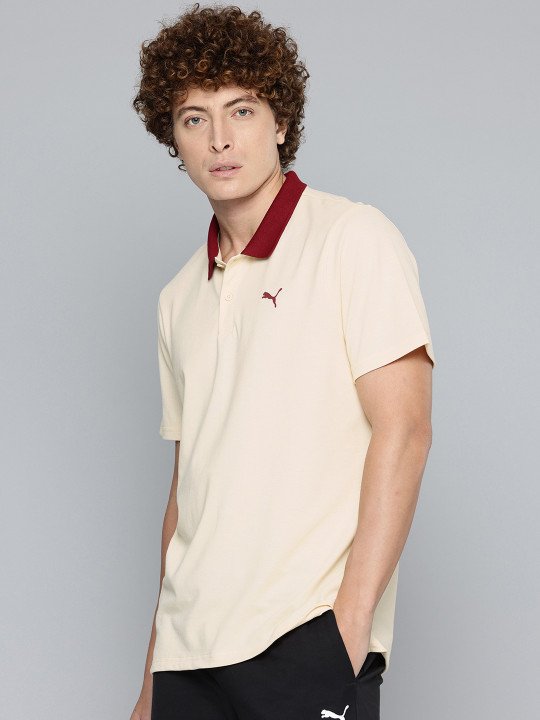 Puma ESS ELEVATED Slim Fit Polo Collar T-shirt