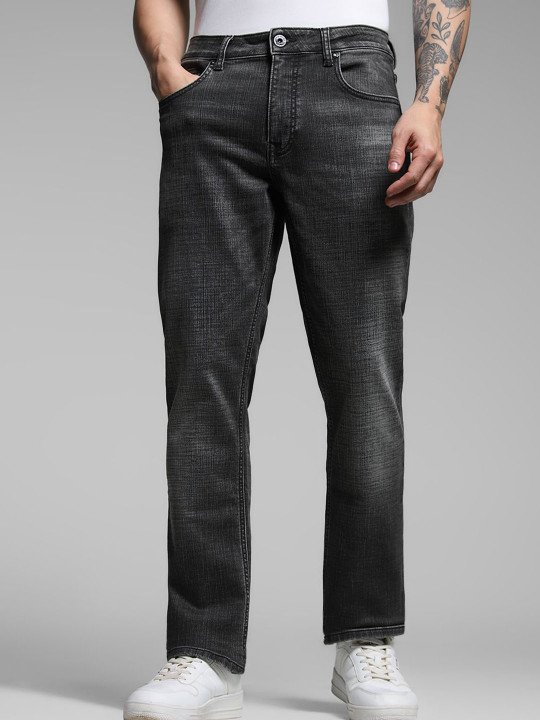 Jack & Jones Men Clark Low-Rise Light Fade Stretchable Jeans