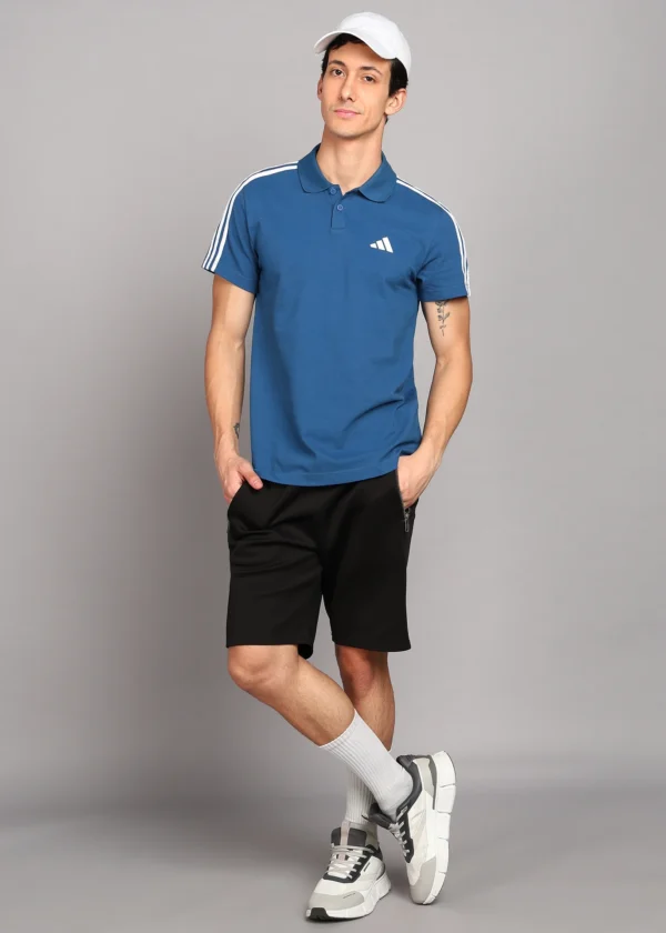 ADIDAS Men Solid Polo Neck Pure Cotton