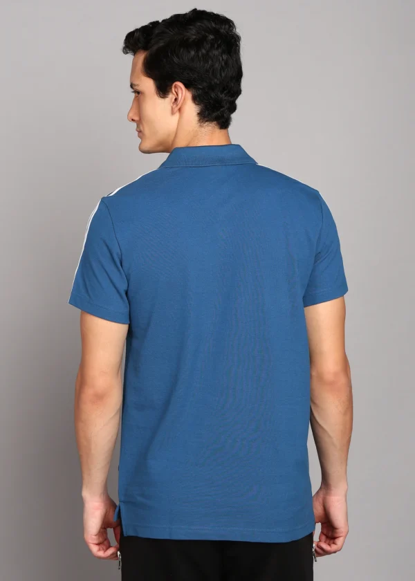 ADIDAS Men Solid Polo Neck Pure Cotton