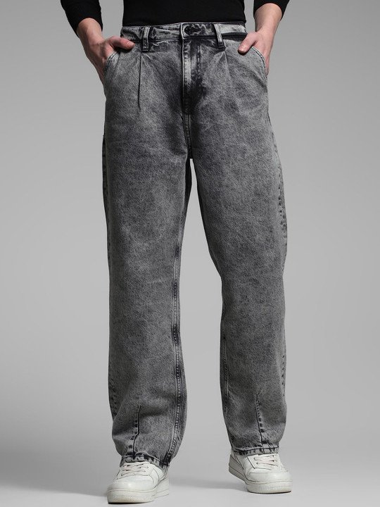 Jack & Jones Men Relaxed Fit High-Rise Light Fade Cotton Jeans