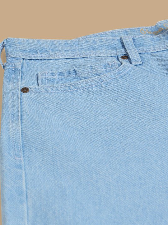 Pepe Jeans Men Relaxed Fit Mid-Rise Low Distress Light Fade Stretchable Jeans