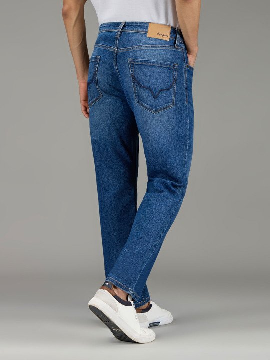 Pepe Jeans Men Holborne Straight Fit Mid-Rise Light Fade Stretchable Jeans