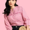 Floral Print Mandarin Collar Casual Shirt