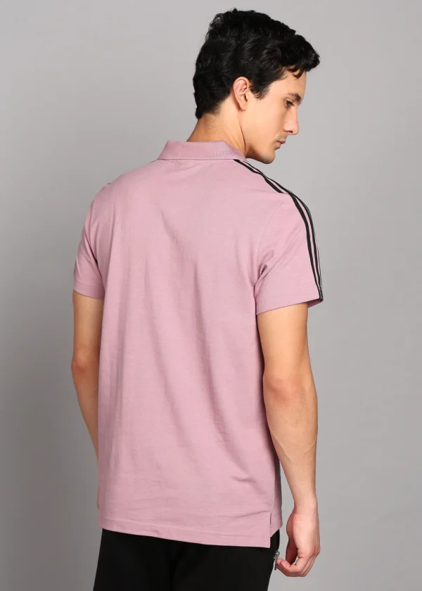ADIDAS Men Solid Polo Neck Pure Cotton