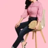 Floral Print Mandarin Collar Casual Shirt