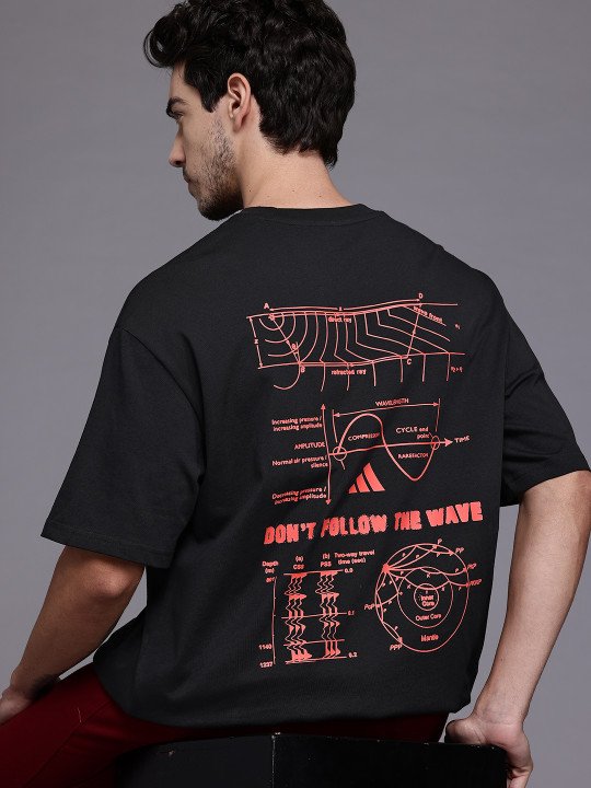 ADIDAS Typography Printed Oversized Basketball T-shirt