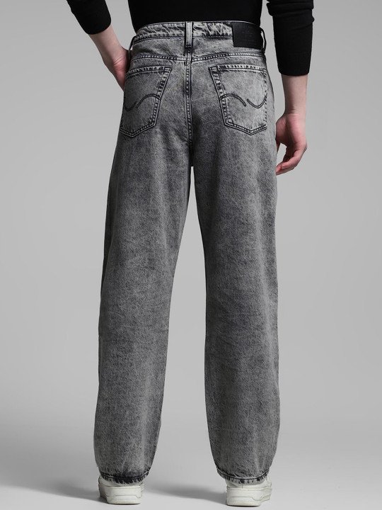 Jack & Jones Men Relaxed Fit High-Rise Light Fade Cotton Jeans