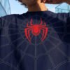 VEIRDO Men Spiderman Printed Pure Cotton T-shirt