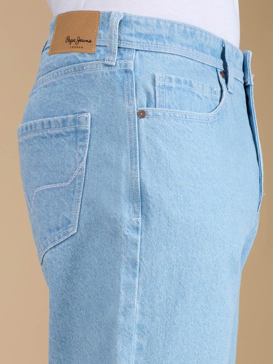 Pepe Jeans Men Relaxed Fit Mid-Rise Low Distress Light Fade Stretchable Jeans