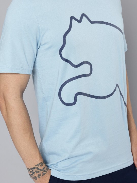 b1O0ZUJN_fc29f727eec34fe8a04354f3180582d4 Puma Essential Brand Logo Printed Pure Cotton T-shirt