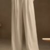 Kotty Women Relaxed Straight Leg High-Rise Pleated Parallel Trousers
