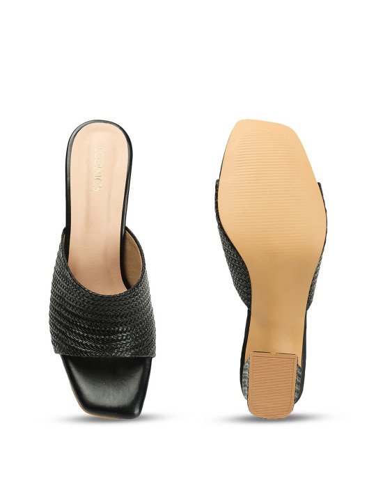 black 2 ICONICS Women Brown Block Heels