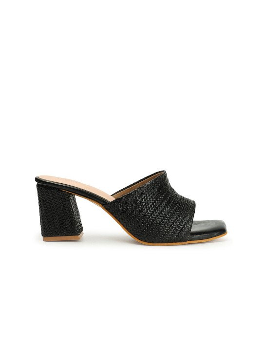 black 4 ICONICS Women Brown Block Heels