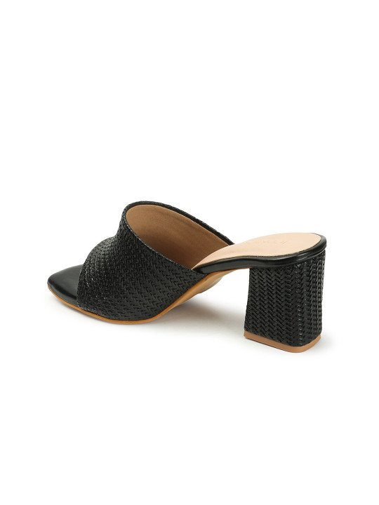 black 5 ICONICS Women Brown Block Heels