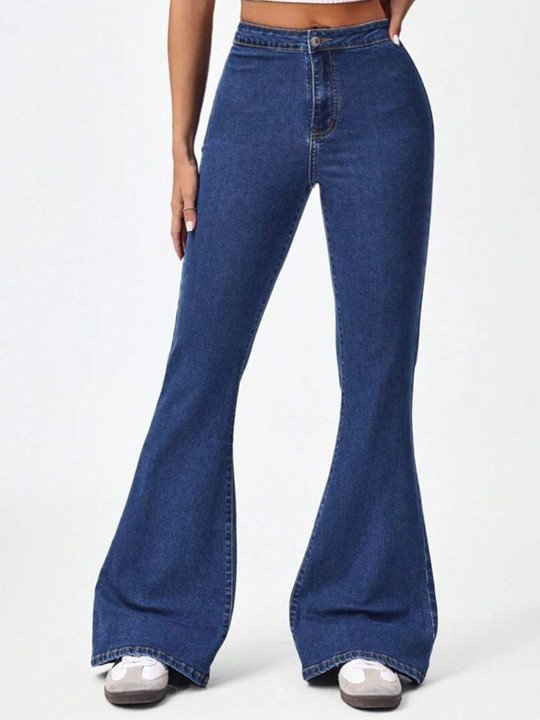 Aadvi Fashion Women Flared Fit High-Rise Stretchable Jeans