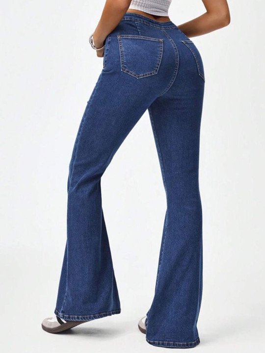 Aadvi Fashion Women Flared Fit High-Rise Stretchable Jeans