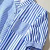 Sheetal Associates Women Regular Fit Striped Mandarin Collar Casual Shirt