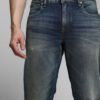 Jack & Jones Men Slim Fit Low-Rise Mildly Distressed Light Fade Stretchable Jeans