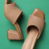 camel brown 2 ICONICS Women Brown Block Heels
