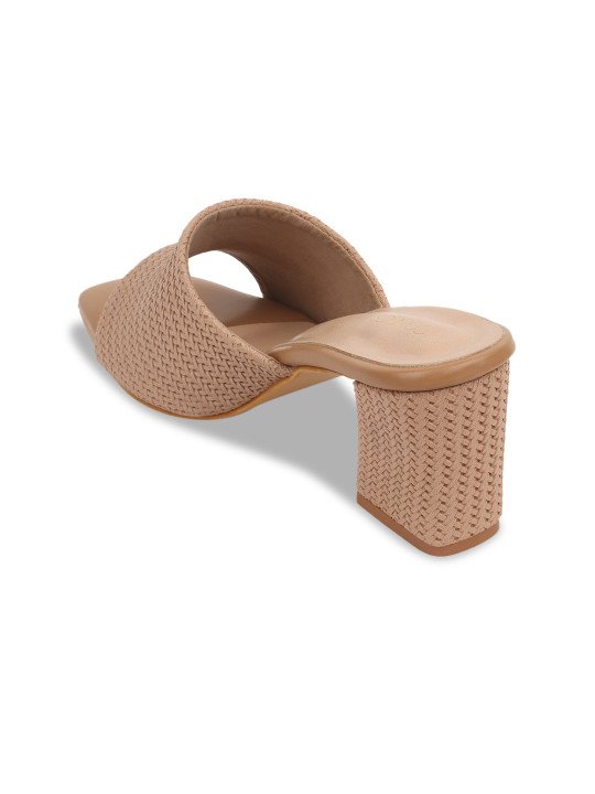 camel brown 4 ICONICS Women Brown Block Heels