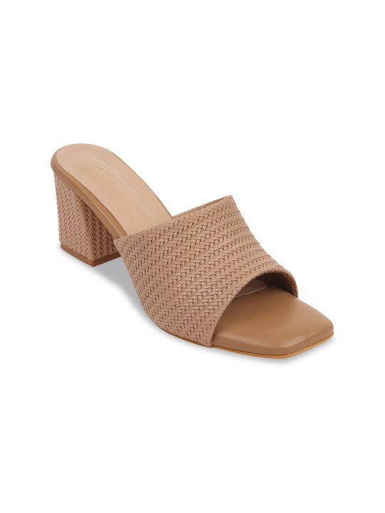 camel brown 6 ICONICS Women Brown Block Heels