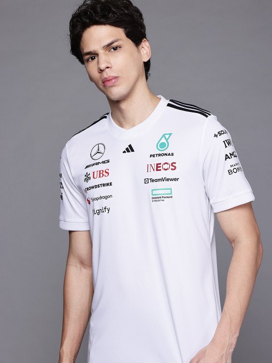 ADIDAS Typography Printed Mercedes AMG Petronas Formula One T-shirt