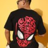 VEIRDO Men Spiderman Printed Pure Cotton T-shirt