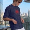 VEIRDO Men Spiderman Printed Pure Cotton T-shirt