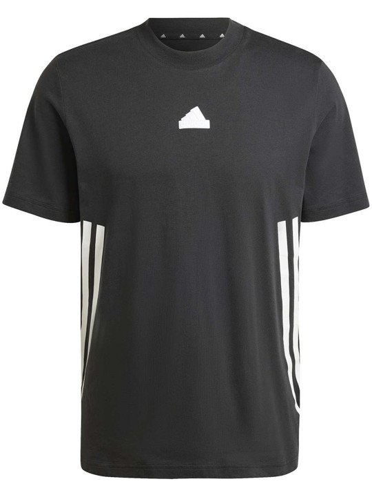 ADIDAS Brand Logo Printed Pure Cotton Round Neck T-Shirt
