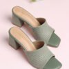 green 1 ICONICS Women Brown Block Heels