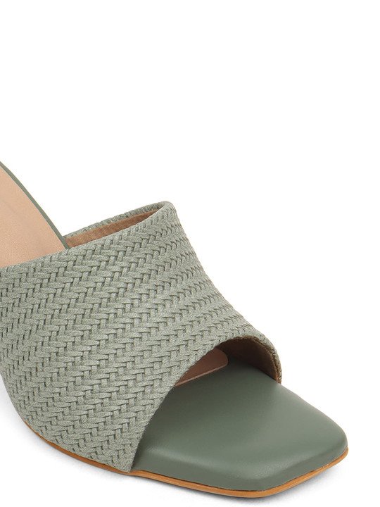 green 2 ICONICS Women Brown Block Heels