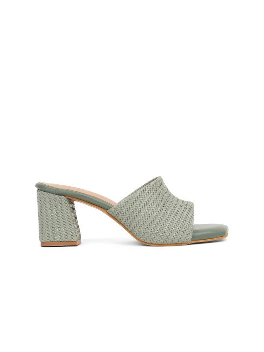 green 4 ICONICS Women Brown Block Heels