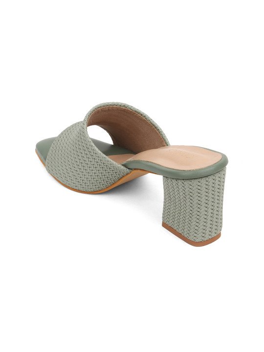 green 5 ICONICS Women Brown Block Heels