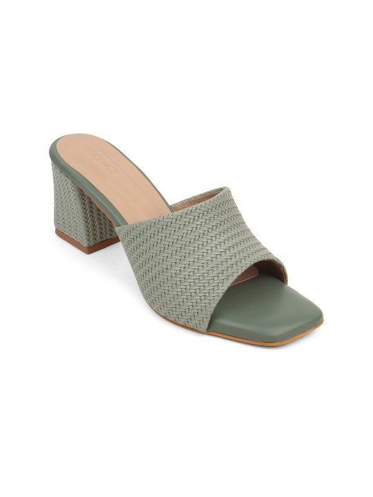 green 6 ICONICS Women Brown Block Heels